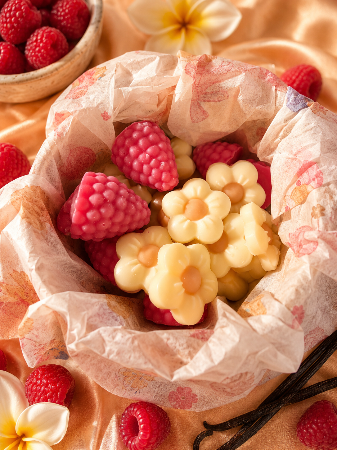 Frambuesa,vainilla,caramelo 🍮