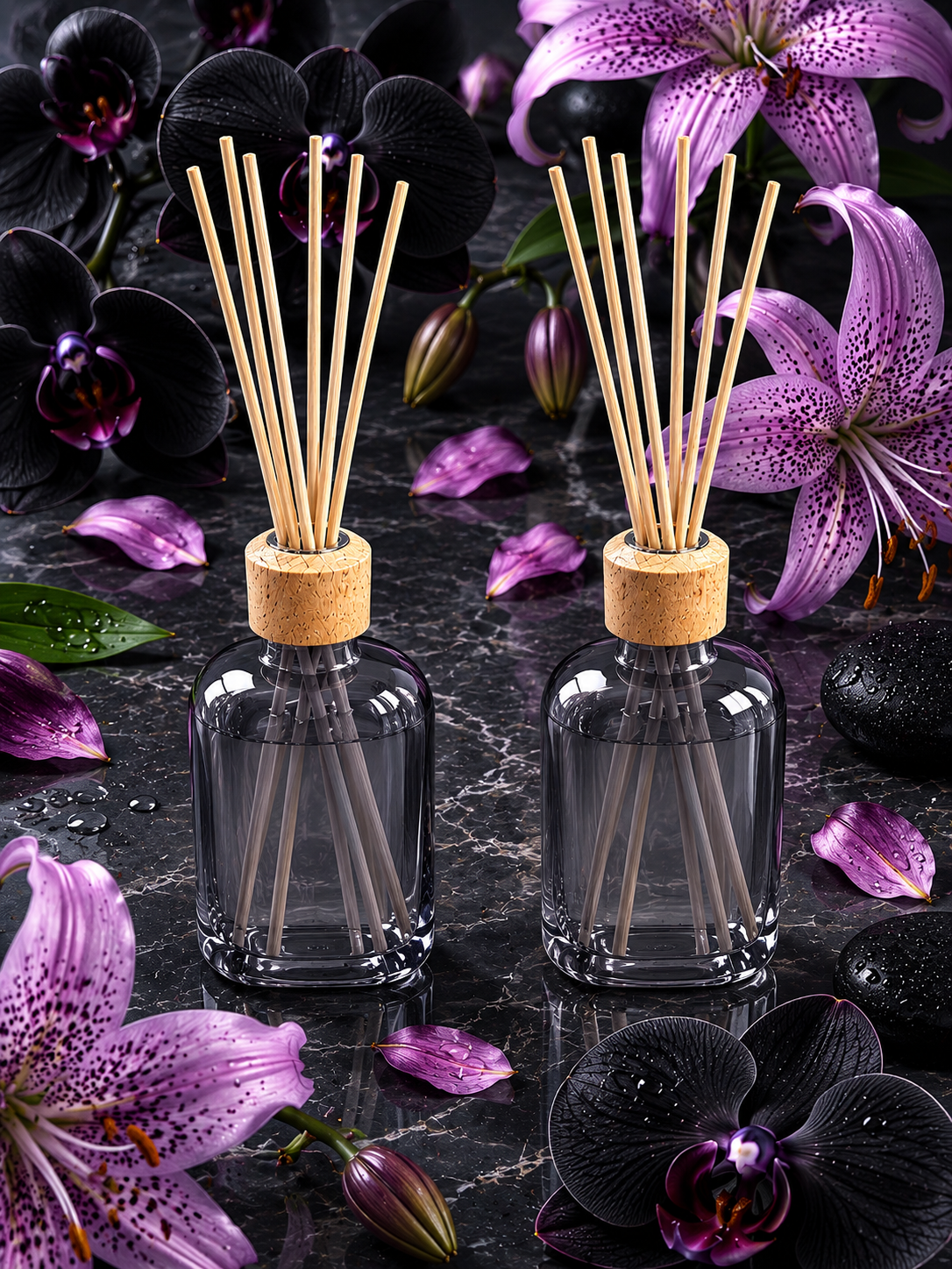 Orquídea y lirio