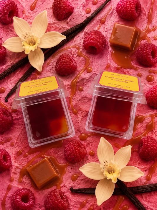 Frambuesa, vainilla, caramelo 🍮
