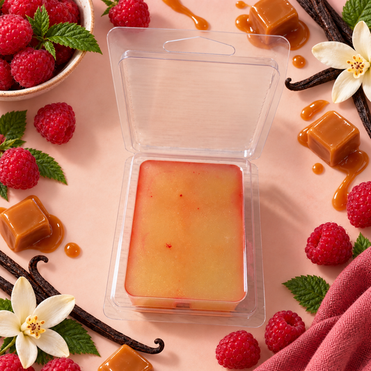 Frambuesa, vainilla, caramelo