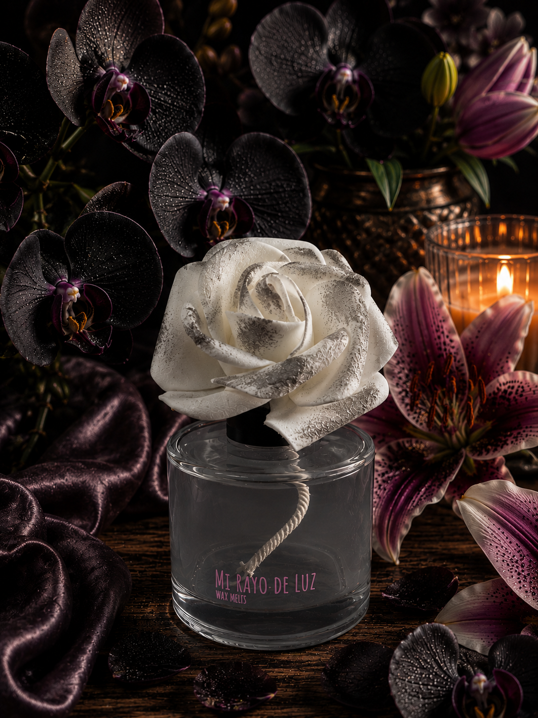 Orquídea y lirio 🖤