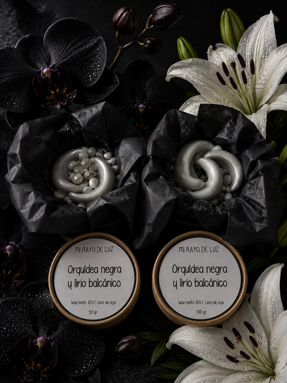 Orquídea y lirio 🖤