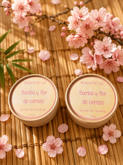 Bambú y flor de cerezo 🎋