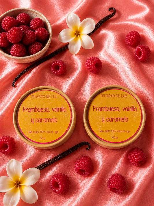 Frambuesa,vainilla,caramelo 🍮