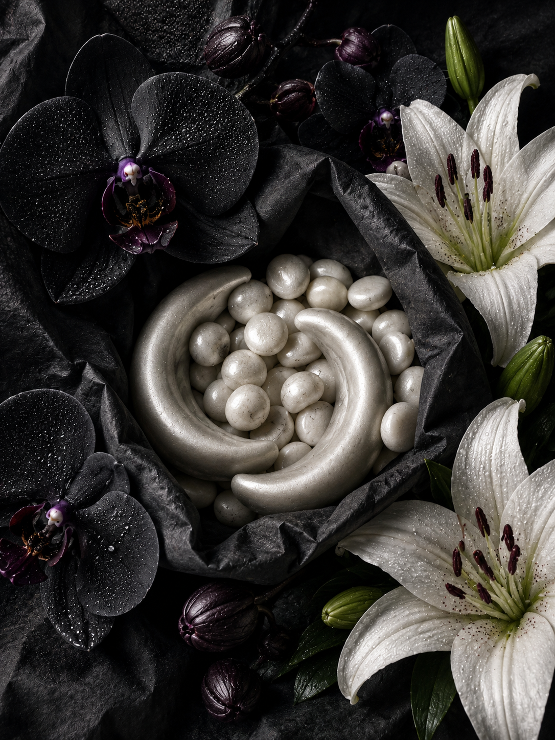 Orquídea y lirio 🖤