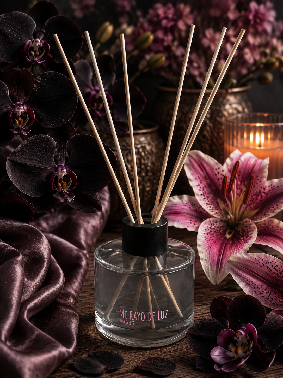 Orquídea y lirio 🖤
